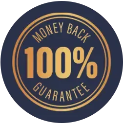 100% money-back guarantee badge
